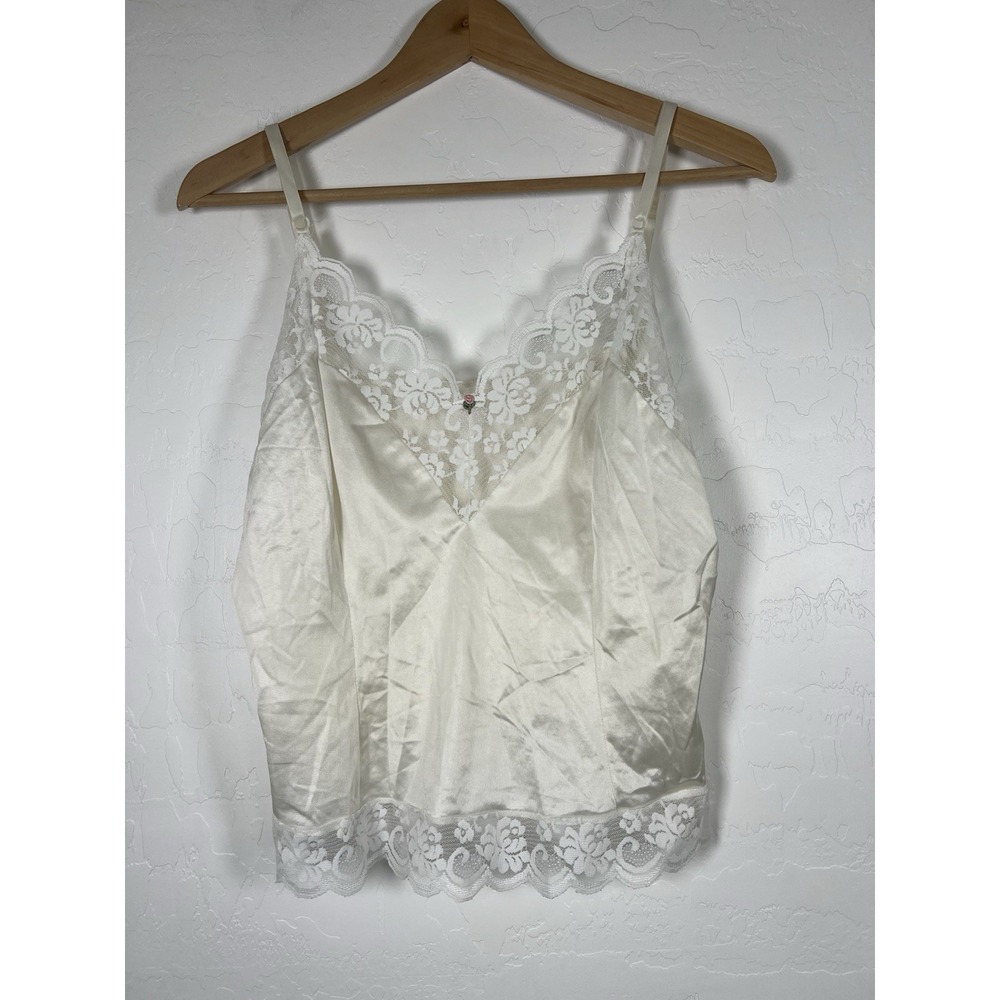 Vintage Y2K Babydoll Top Camisole SZ M-L Lace Fairycore Coquette Festival